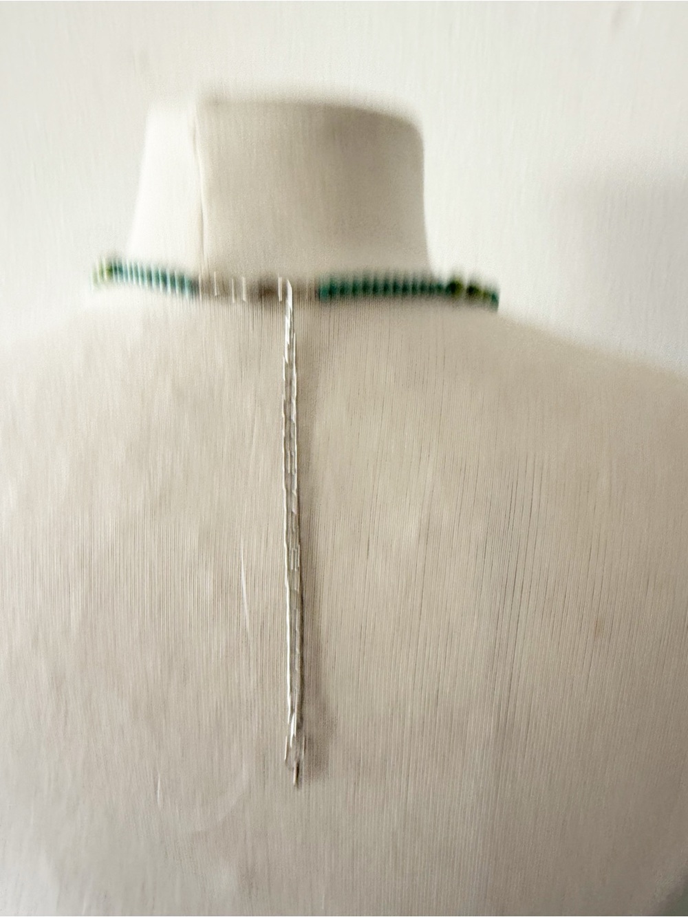 Vintage Deadstock Y2K Sangria Silk Beaded Halter Neck Summer Dress Size 14 - Picture 8 of 10